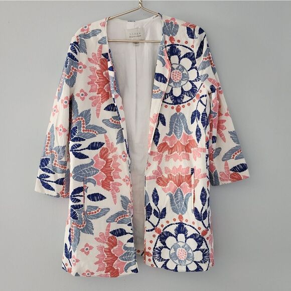 Hinge Floral Print Jacket Size Medium Long Sleeve Lined Fall Winter Nordstrom - Picture 1 of 7